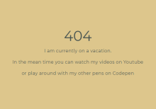 简单的CSS3网页设计404静态页面
