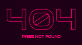 404网页模板404模板字体边框高亮展示动画效果