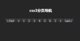 纯css3数字分页导航样式代码