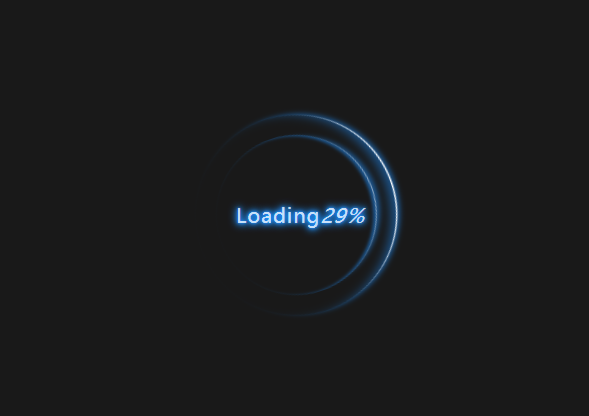 jQuery亮光旋转loading加载中显示百分比进度条动画代码