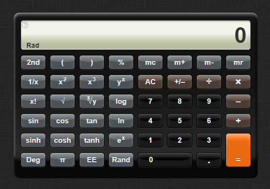 超酷CSS3和纯JS制作的计算器插件