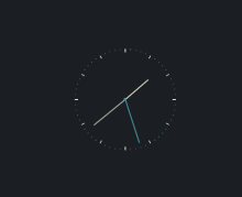 jQuery黑色手表时钟风格代码下载