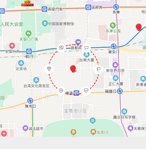 自定义环形菜单效果百度地图