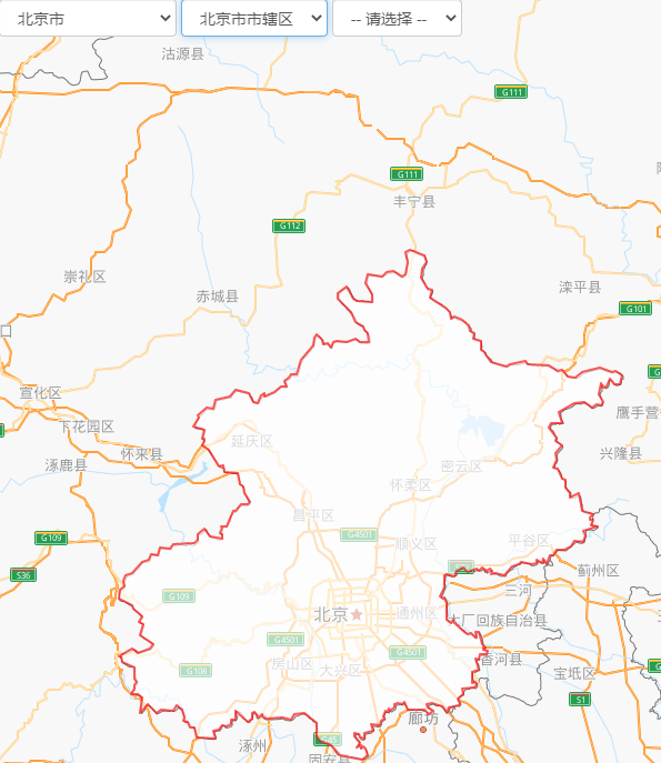 可选择省份城市区域切换地图基于百度地图api代码