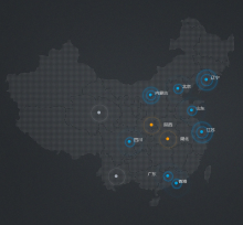 animation中国地图热点水波纹逐渐放大动画特效