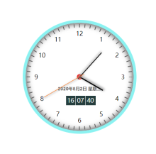 css3带年月日星期时分秒数字的圆形电子时钟钟表特效