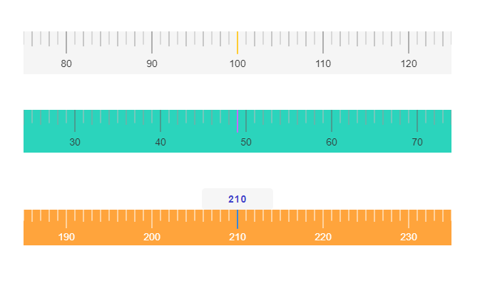 js代码刻度尺鼠标拖动可左右滑动刻度插件