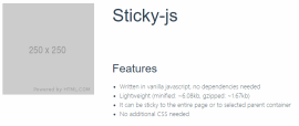 Sticky-js悬浮层固定位置插件