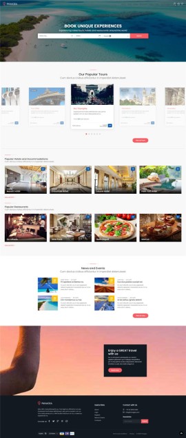 bootstrap制作响应式在线旅游酒店预订网站模板