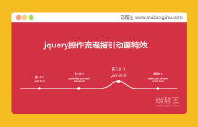 jquery点线操作步骤指引流程线鼠标悬停凸起动画显示代码