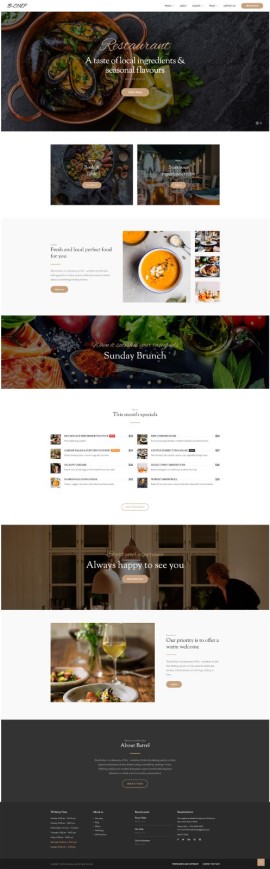 西餐厅美食类网站模板