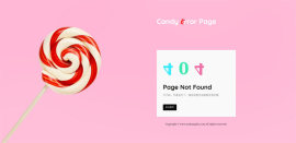 响应式粉色可爱404错误网页模板