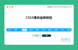 CSS3滑块选择按钮特效代码
