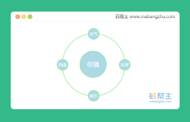 CSS3实现鼠标悬停圆形旋转菜单特效