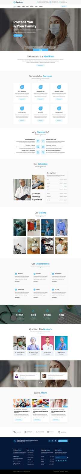 Bootstrap响应式医院医疗类网站HTML模板