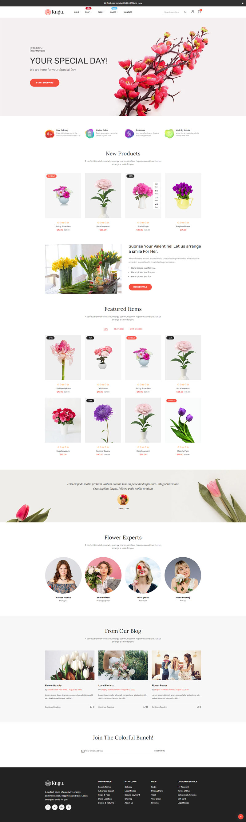 鲜花预定在线销售电商网站HTML5模板