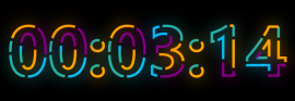 HTML5和SVG实现彩色线条的数字时钟特效代码