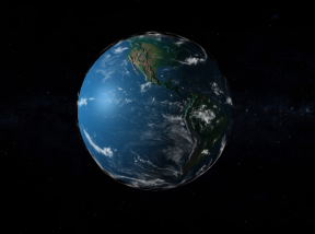 3D版旋转的地球动画特效