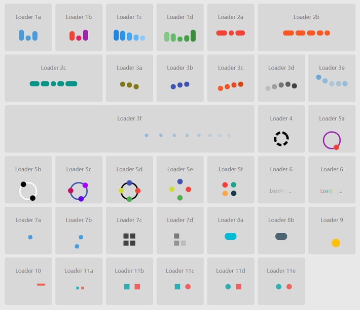 CSS3 Loader animations加载动画大全