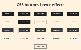 CSS buttons hover effects鼠标悬停<span style='color:red;'>按钮动画</span>