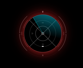 css代码科技感十足的雷达扫描<span style='color:red;'>动画特效</span>