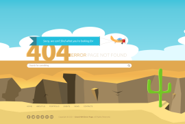 飞机沙漠404错误页模板