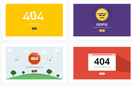 4款不同风格的实用404页面模板