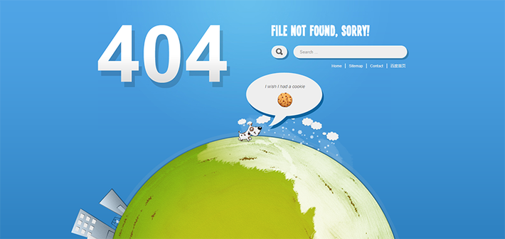 奔跑中可爱的卡通狗404错误网页模板