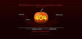 万圣节南瓜卡通动漫404错误网页模板