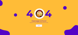 带数字加载动画的餐饮<span style='color:red;'>美食</span>行业的404网页错误动画页面
