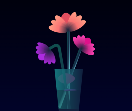 纯css代码实现花瓶与盛开的花朵和飘落的花瓣<span style='color:red;'>动画特效</span>