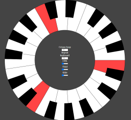 <span style='color:red;'>html5</span> SVG带音效的圆形钢琴动画特效