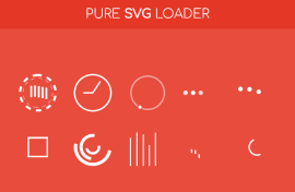 SVG实现的一组超华丽Loading<span style='color:red;'>加载</span>动画(10组)