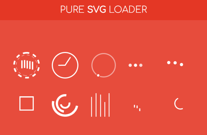 SVG实现的一组超华丽Loading加载动画(10组)