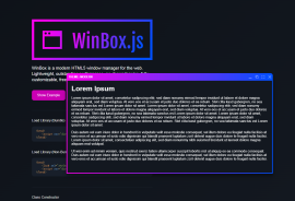 轻量级html5 WinBox.js页面弹窗插件代码