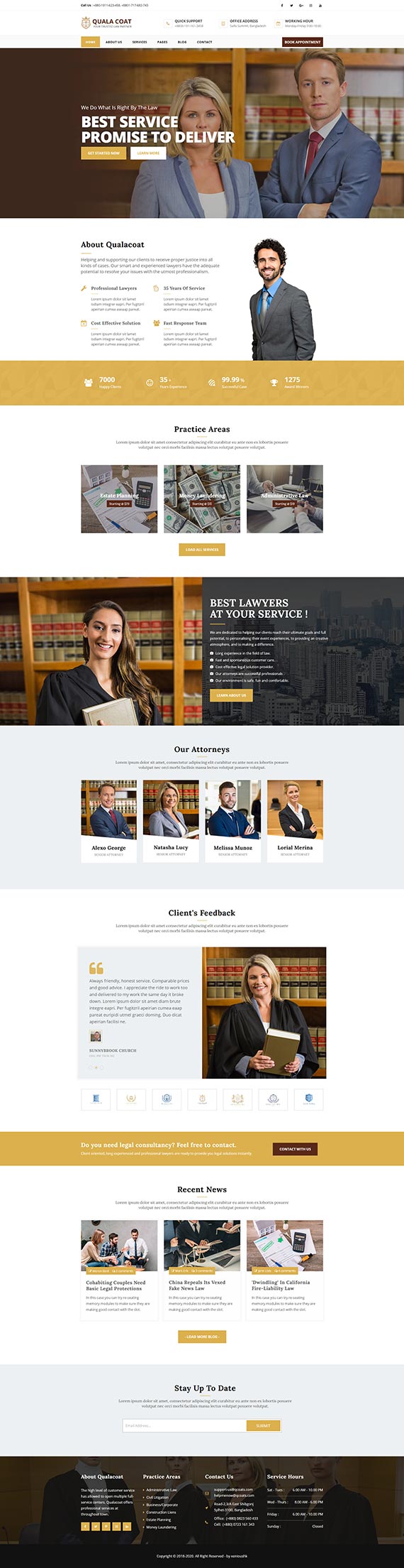 律师事务所和律师 HTML5 模板