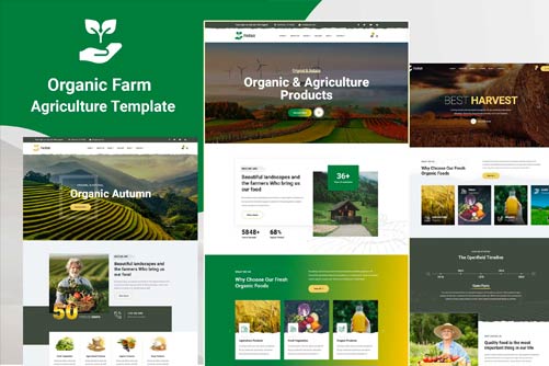 有机农场农业网页html模板_网页模版