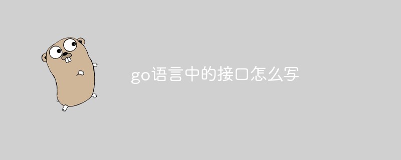 golang：go语言中的接口怎么写