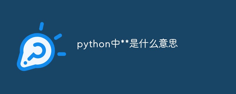 python教程：python中**是什么意思