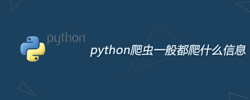 python教程：<span style='color:red;'>Python爬虫</span>一般都爬什么信息