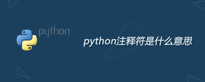 python教程：python注释符是什么意思