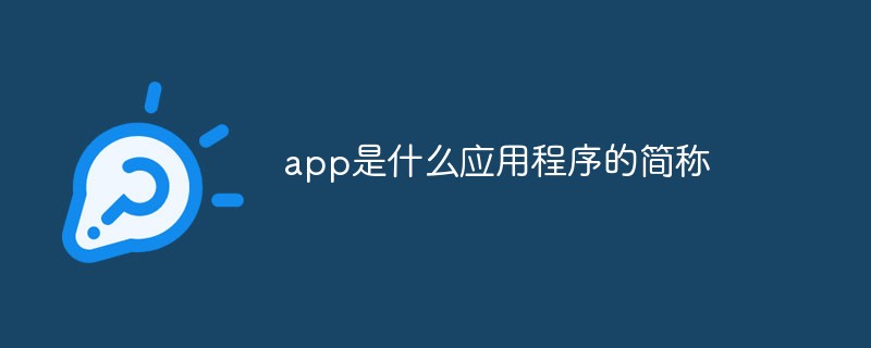 回答app是什么应用程序的简称