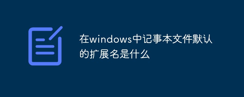 回答在windows中记事本文件默认的扩展名是什么