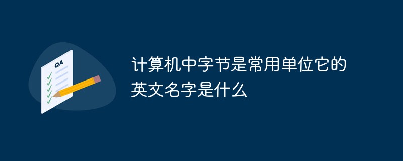 回答计算机中字节是常用单位它的英文名字是什么