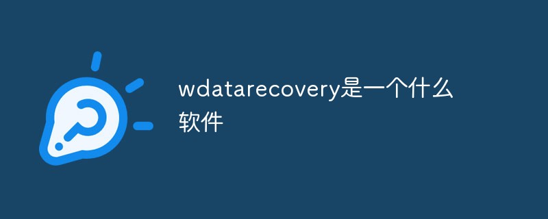 回答wdatarecovery是一个什么软件