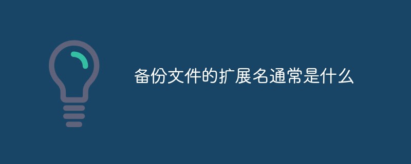 回答备份文件的扩展名通常是什么