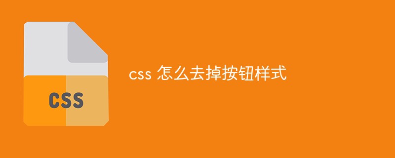 css教程css 怎么去掉按钮样式