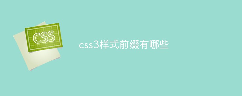 回答css3样式前缀有哪些