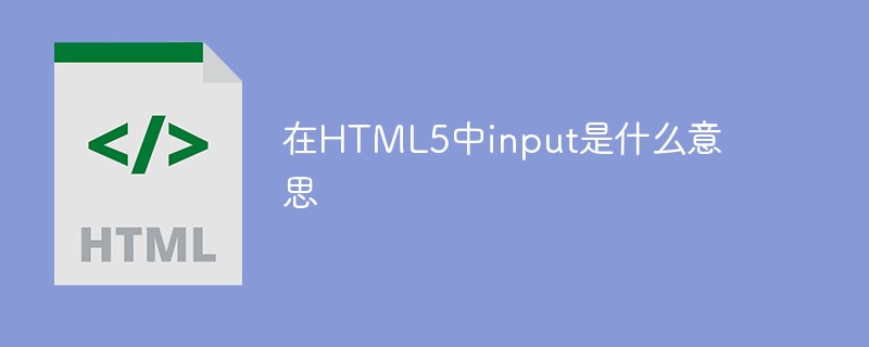 回答在HTML5中input是什么意思