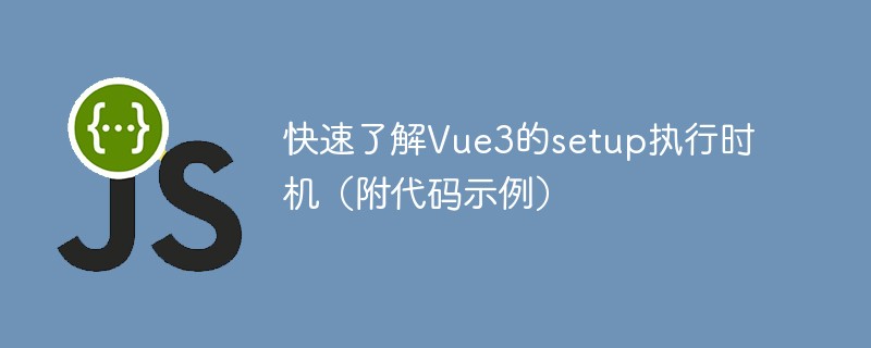 js教程快速了解Vue3的setup执行时机（附代码示例）